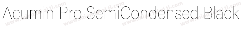 Acumin Pro SemiCondensed Black Ital字体转换